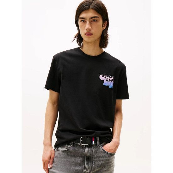 Tommy Hilfiger Ανδρική κοντομάνικη μπλούζα Stack Logo Back Graphic T-Shirt